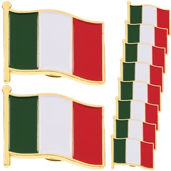 10 vnt Personalizuoti sagės drabužiai Italijos vėliava Drugelio sagtis Stoving lakas