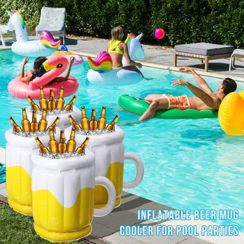 Didelis pripučiamas aušintuvas Plūduriuojantis gėrimas Aušintuvas Baseino gėrimas Floatie vasaros vakarėlių reikmenys Vakarėlių dekoracijos Gėrimų plūdės baseinui