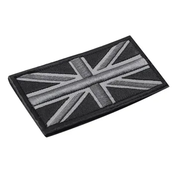 FASHION Union UK vėliavos ženklelio pleistro lazda 10cm x 5cm NAUJA, (Juoda/pilka)