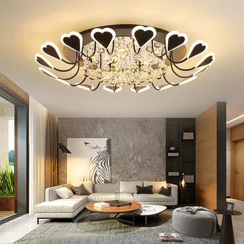 Krištolo lubų lempa Moderni paprasta atmosfera Buitinė LED kambario lempa Restoranas Nordic Villa Krištolo lempa