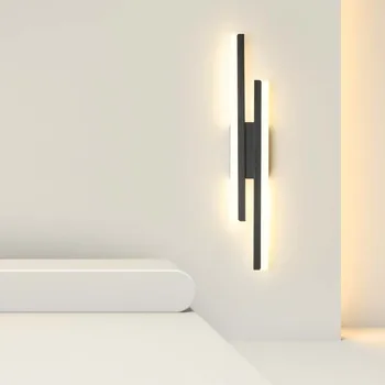 Modernus LED sieninis šviestuvas AC85-265V miegamojo naktinis blizgesys ilgas sieninis šviestuvas namų dekoro šviestuvas balkono praėjimo koridoriaus šviestuvams