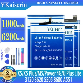 YKaiserin baterija BQ Aquaris M5 M5.5/U plus Lite/X5 Plus/For BQ BQ-5514L Strike Power 4G/8680/BQS-5505 BRAVIS A551 atlasas